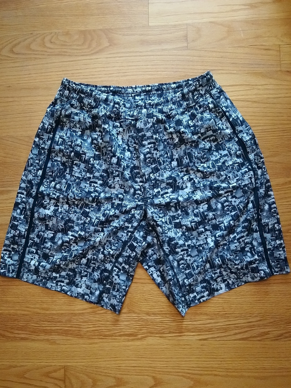 Lululemon Men's Blue Patterned Pace Breaker 9" Athletic Shorts